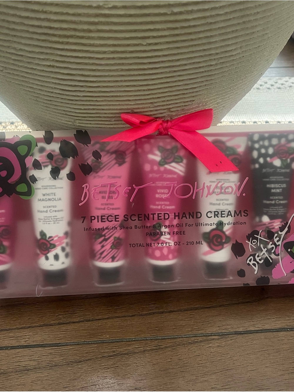 Betsey Johnson Pink Leopard 7-Piece Scented Hand Cream Collection